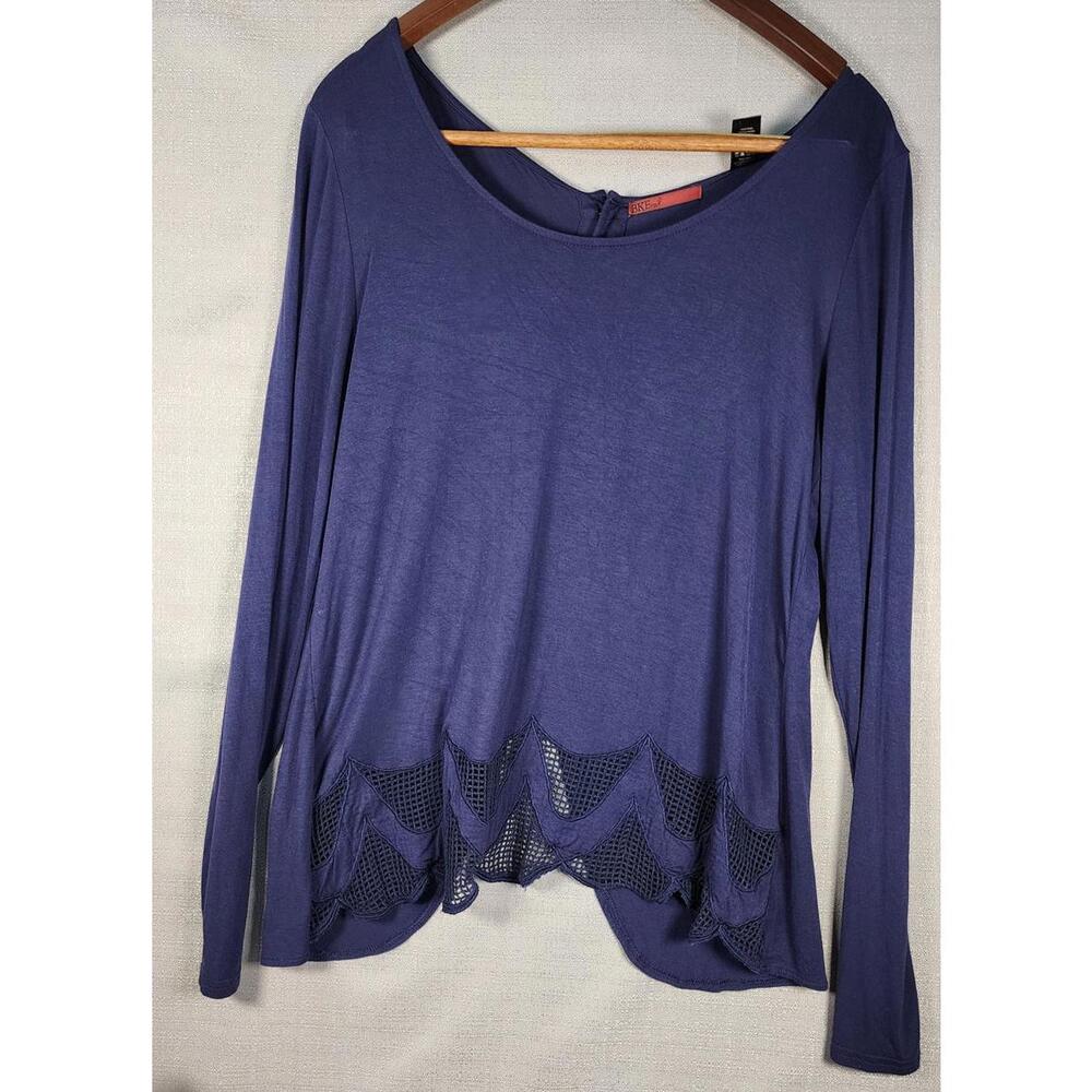 BKE Red Women's Long Sleeve Top, Large